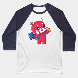 Cute red panda go to school Baseball T-Shirt